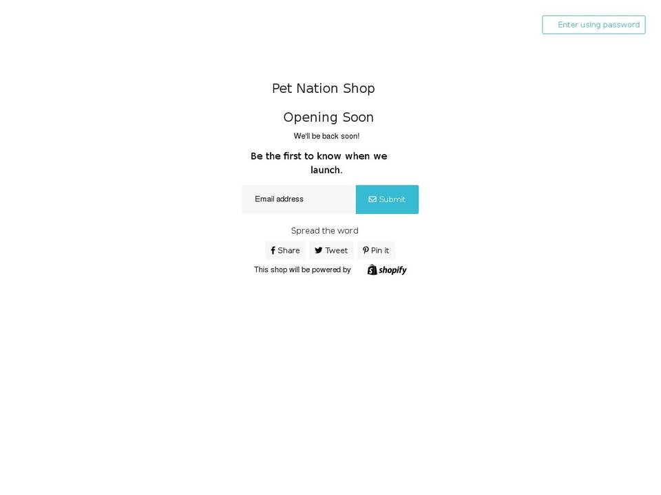petnation.shop shopify website screenshot