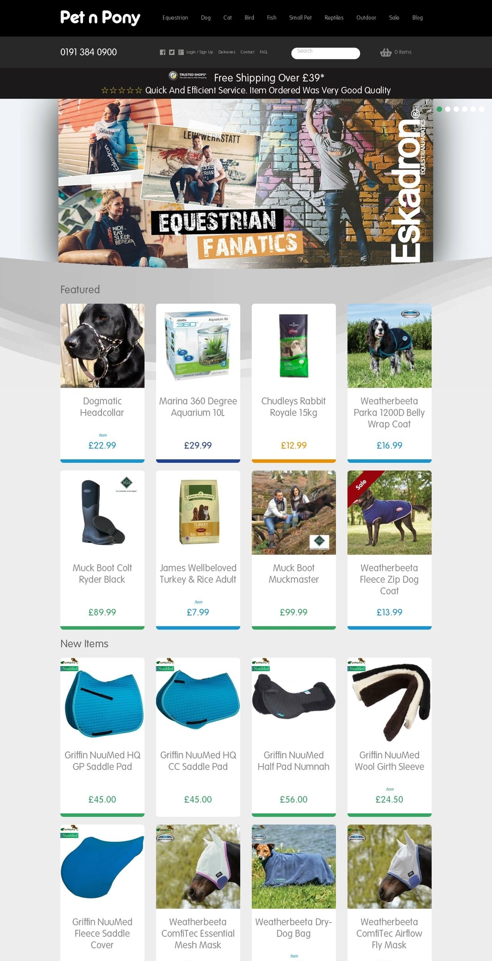 petnpony.co.uk shopify website screenshot