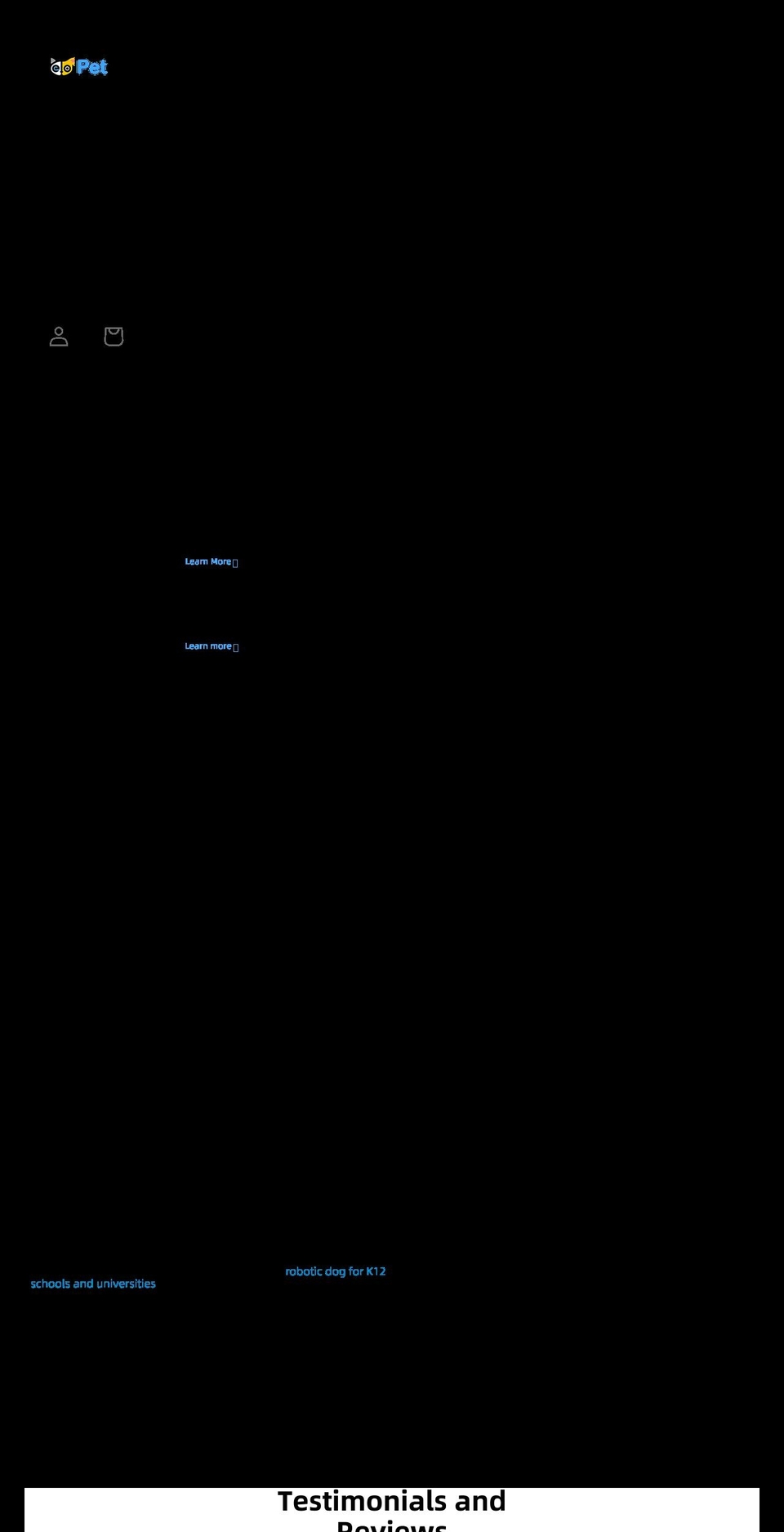 petoi.com shopify website screenshot