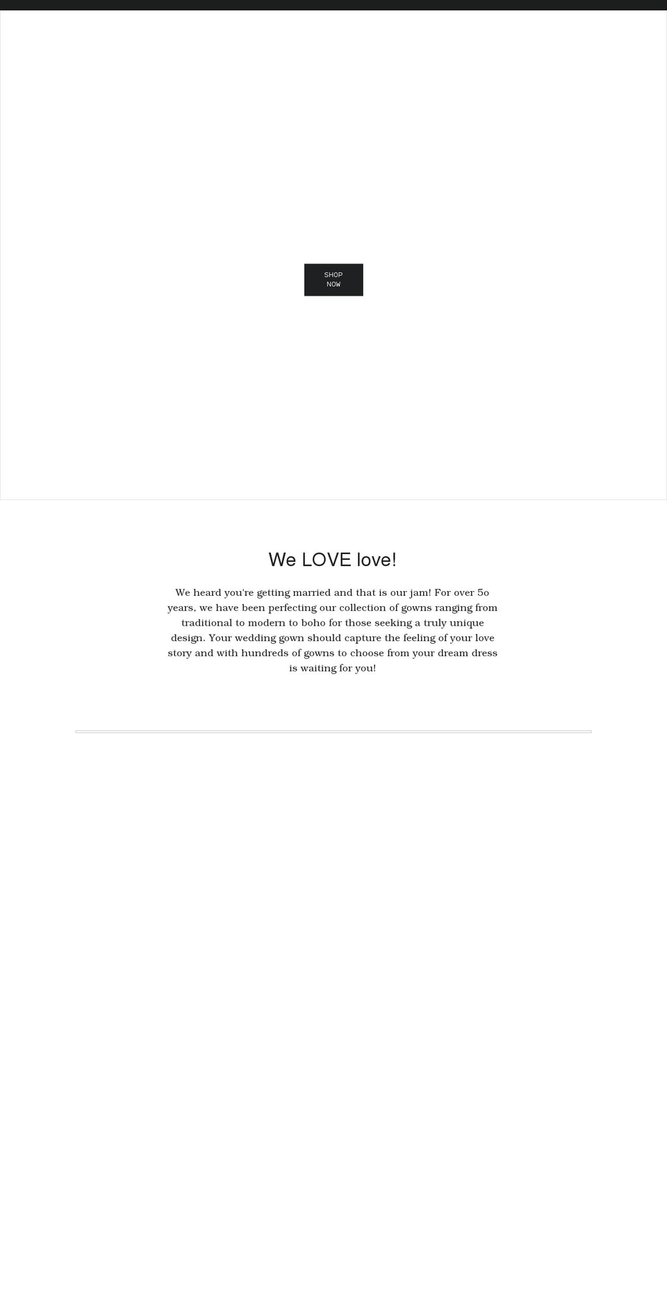 petoskeybridal.com shopify website screenshot