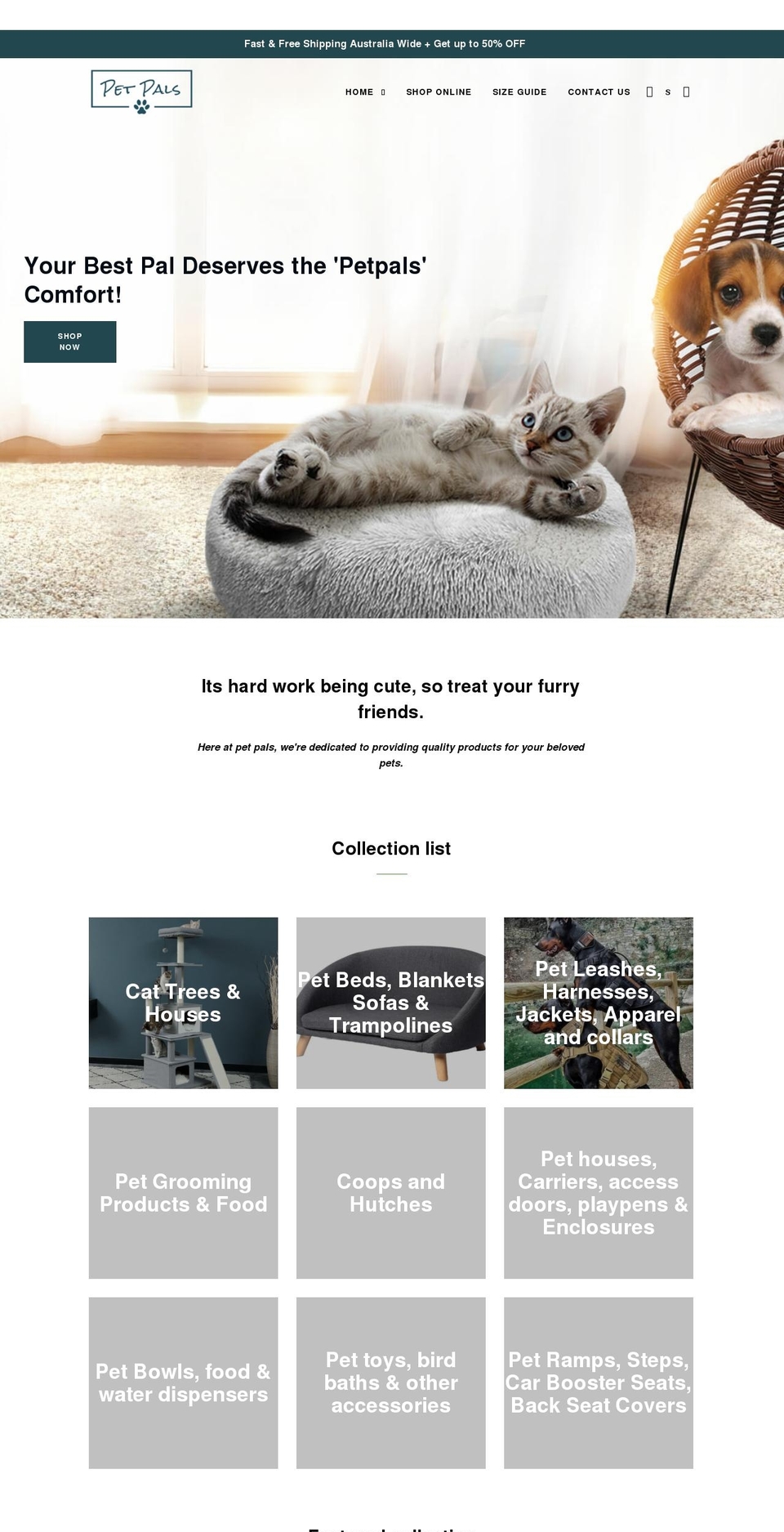petpals.com.au shopify website screenshot
