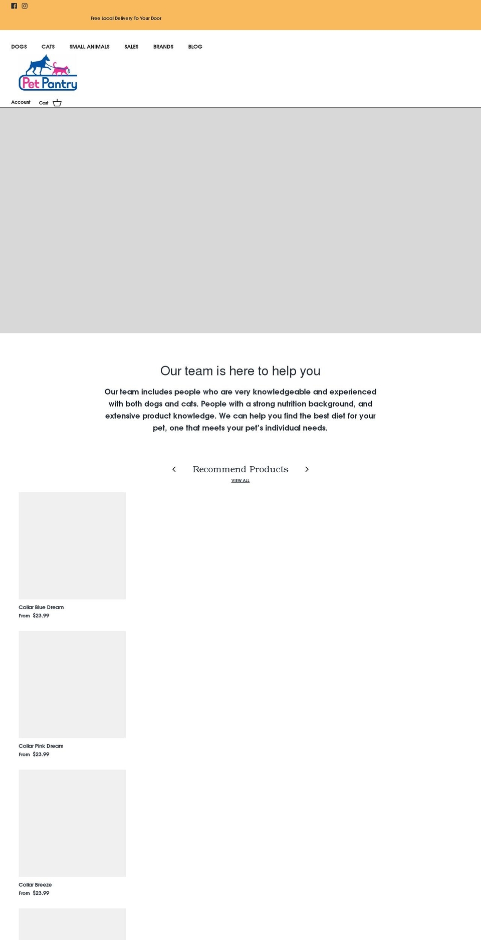 petpantry.ca shopify website screenshot