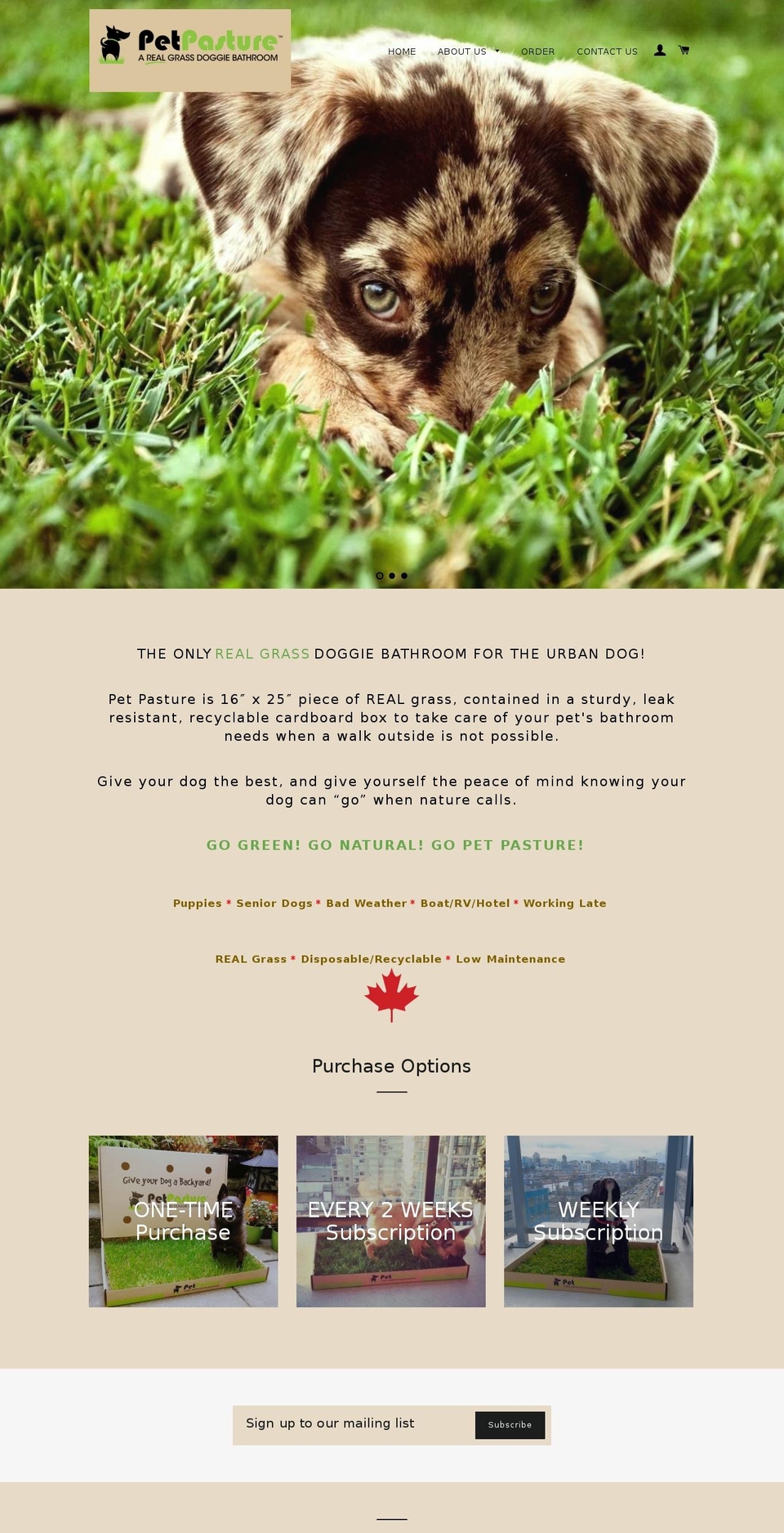 petpasture.ca shopify website screenshot