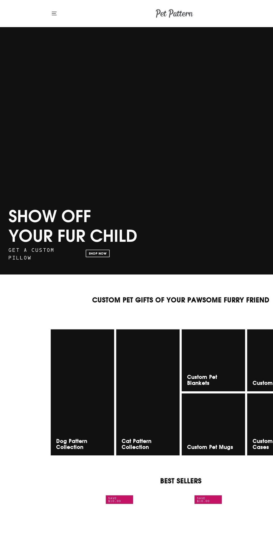 petpattern.com shopify website screenshot
