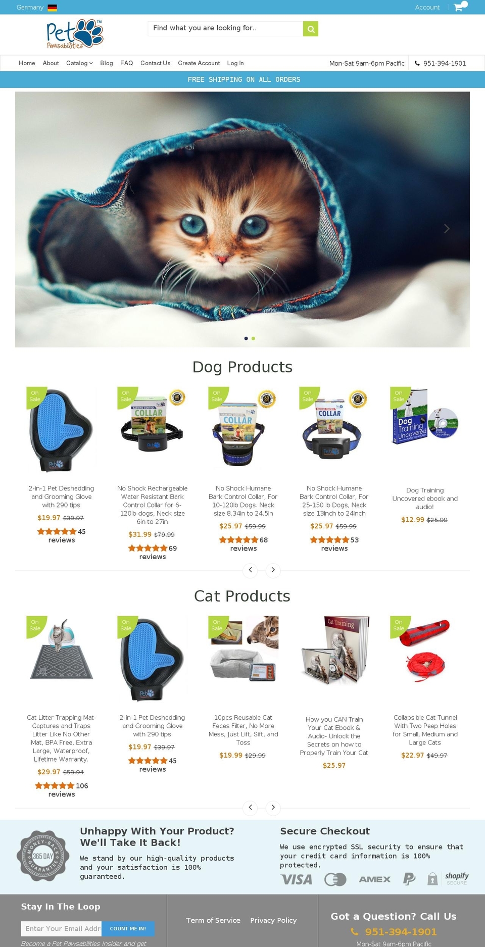 petpawsabilities.com shopify website screenshot