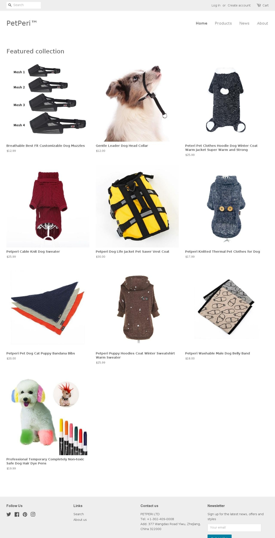 petperi.com shopify website screenshot