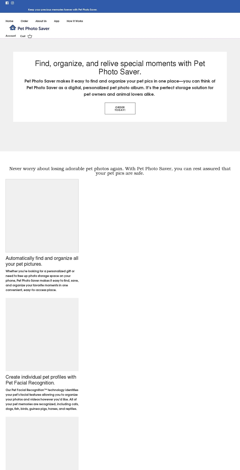 petphotosaver.com shopify website screenshot