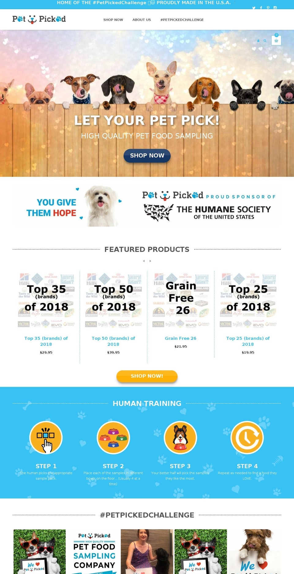 petpicked.com — Shopify storefront screenshot