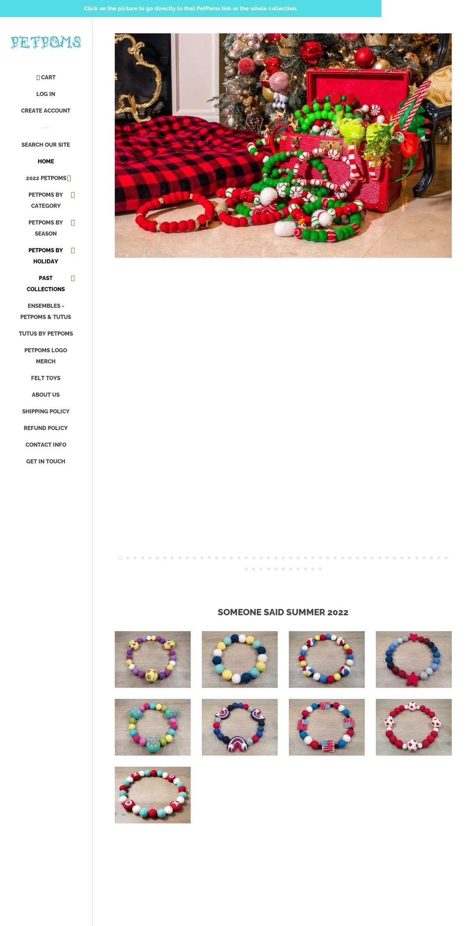petpompoms.com shopify website screenshot