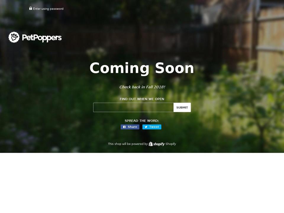 petpoppers.com — Shopify storefront screenshot