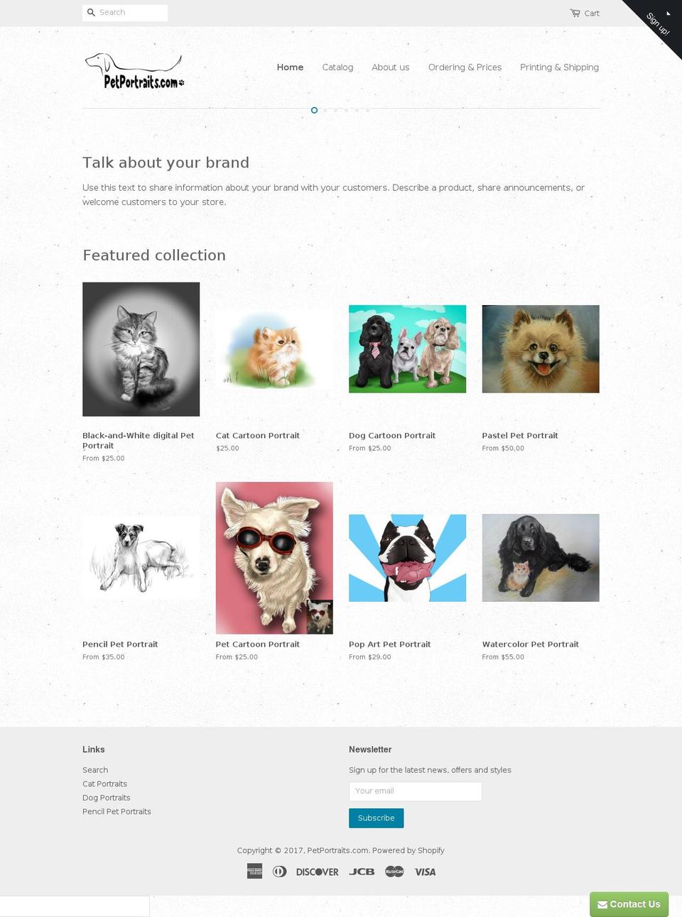 petportraits.com shopify website screenshot