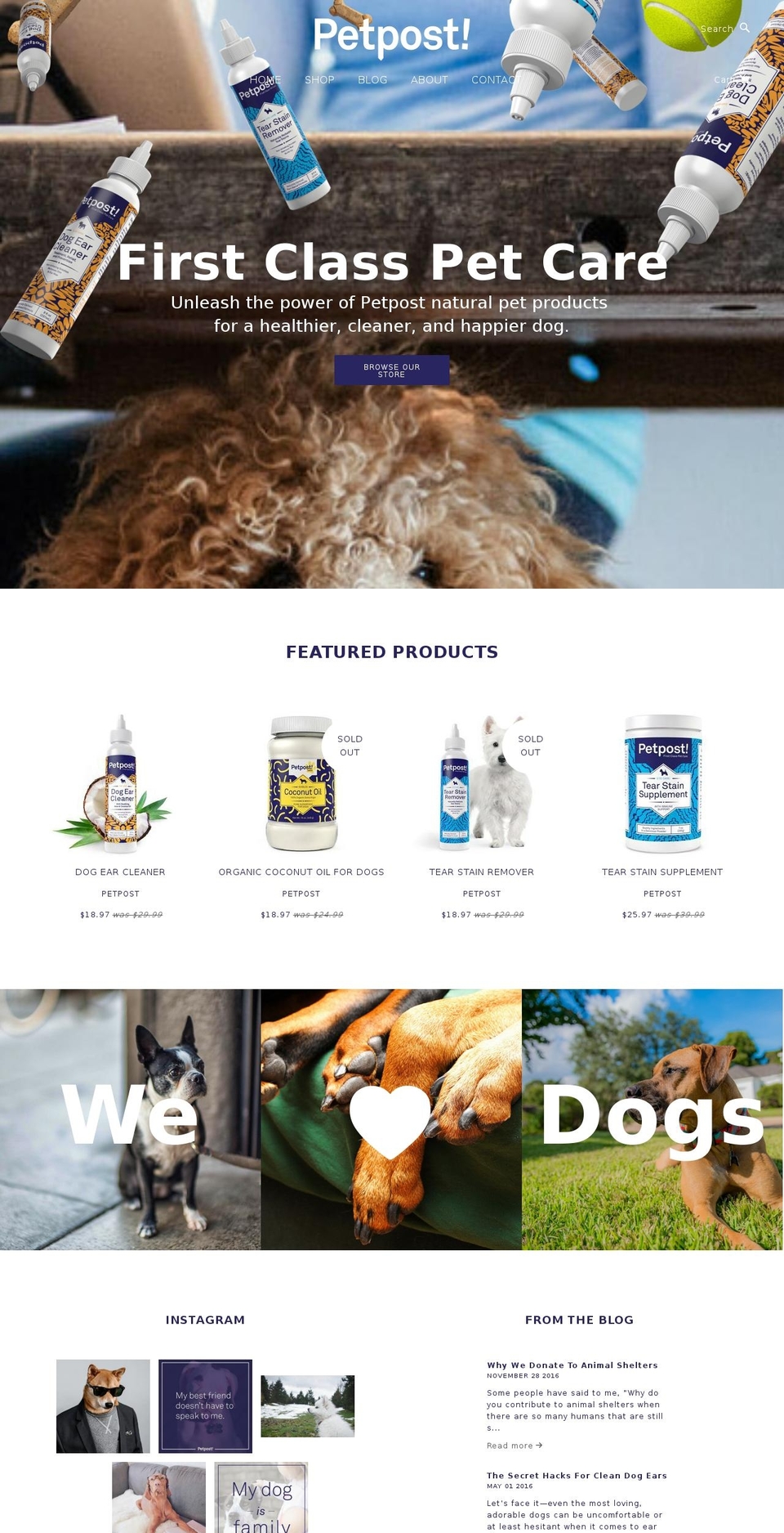 petpost.us shopify website screenshot