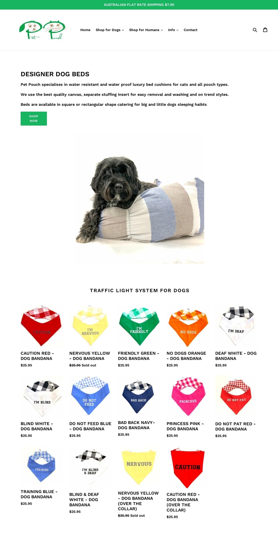 petpouch.com.au shopify website screenshot