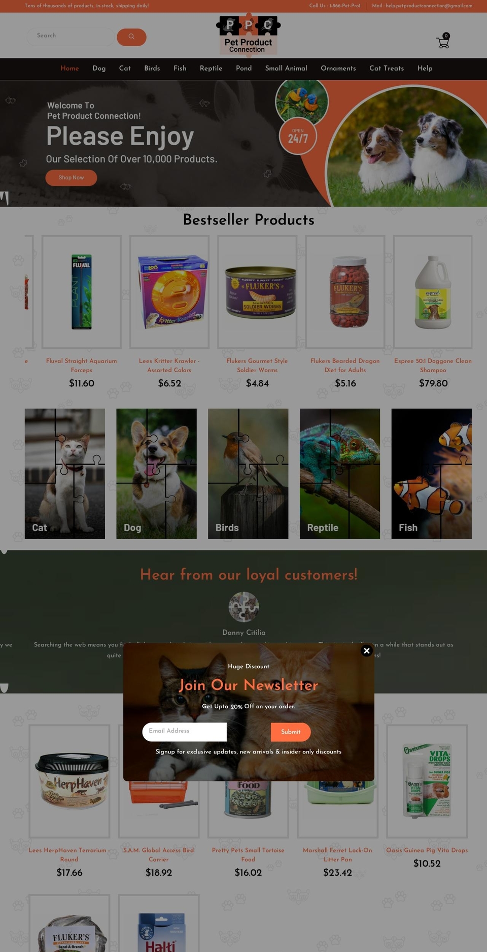 petproductconnection.com shopify website screenshot