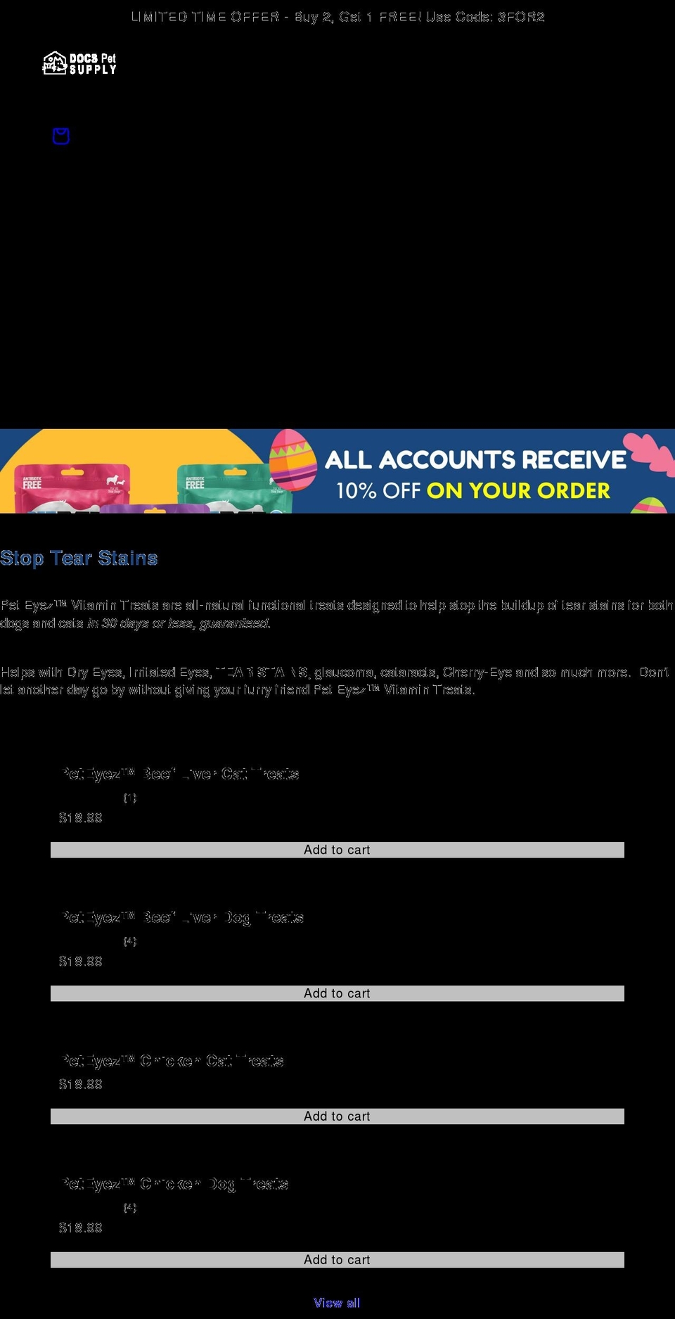 petproductsonline.net shopify website screenshot