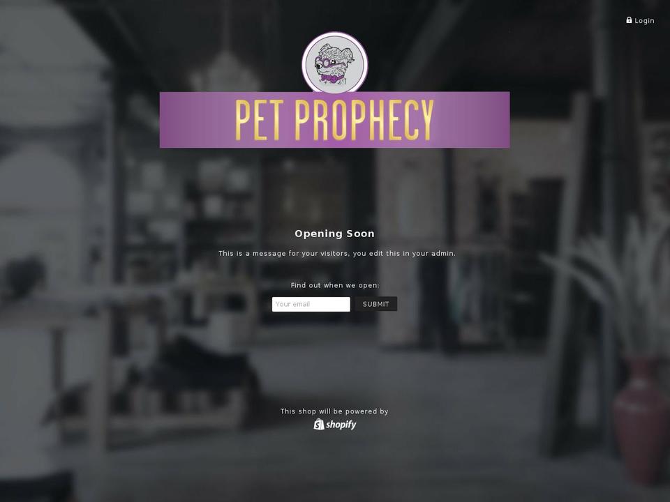 petprophecy.com shopify website screenshot