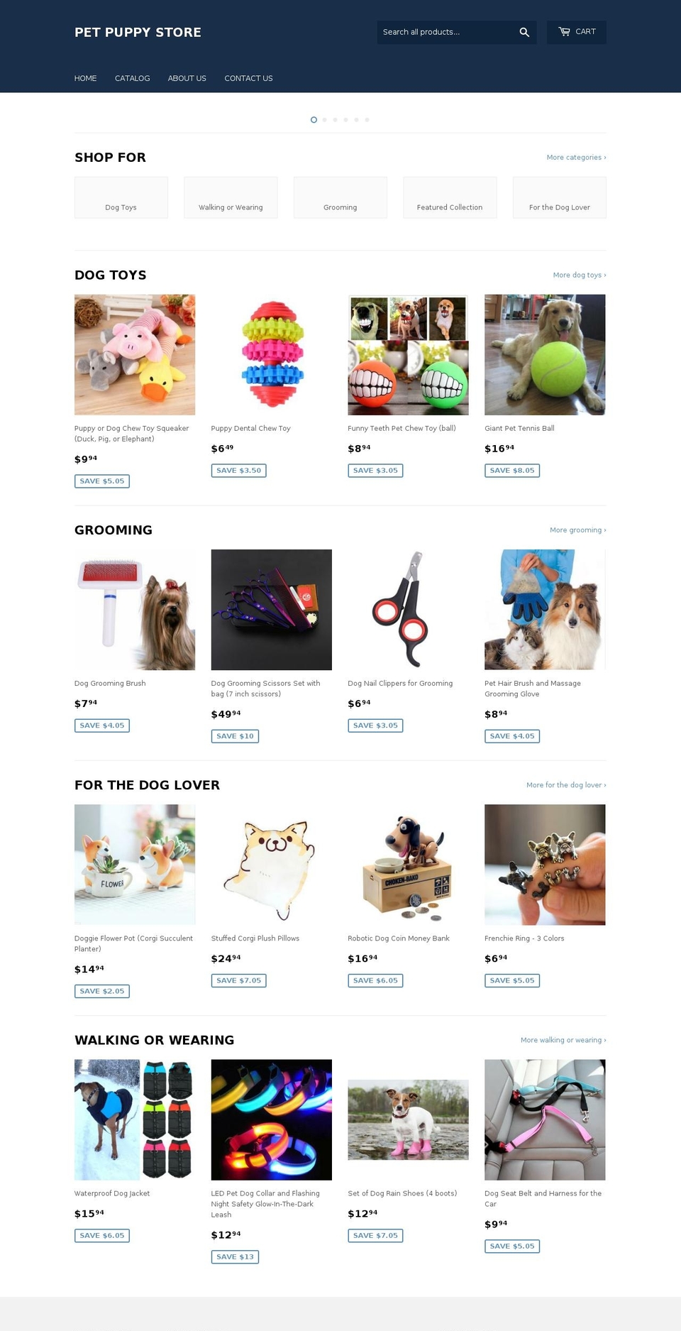 petpuppystore.com — Shopify storefront screenshot