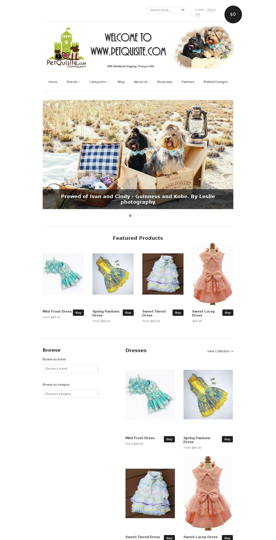 petquisite.com — Shopify storefront screenshot