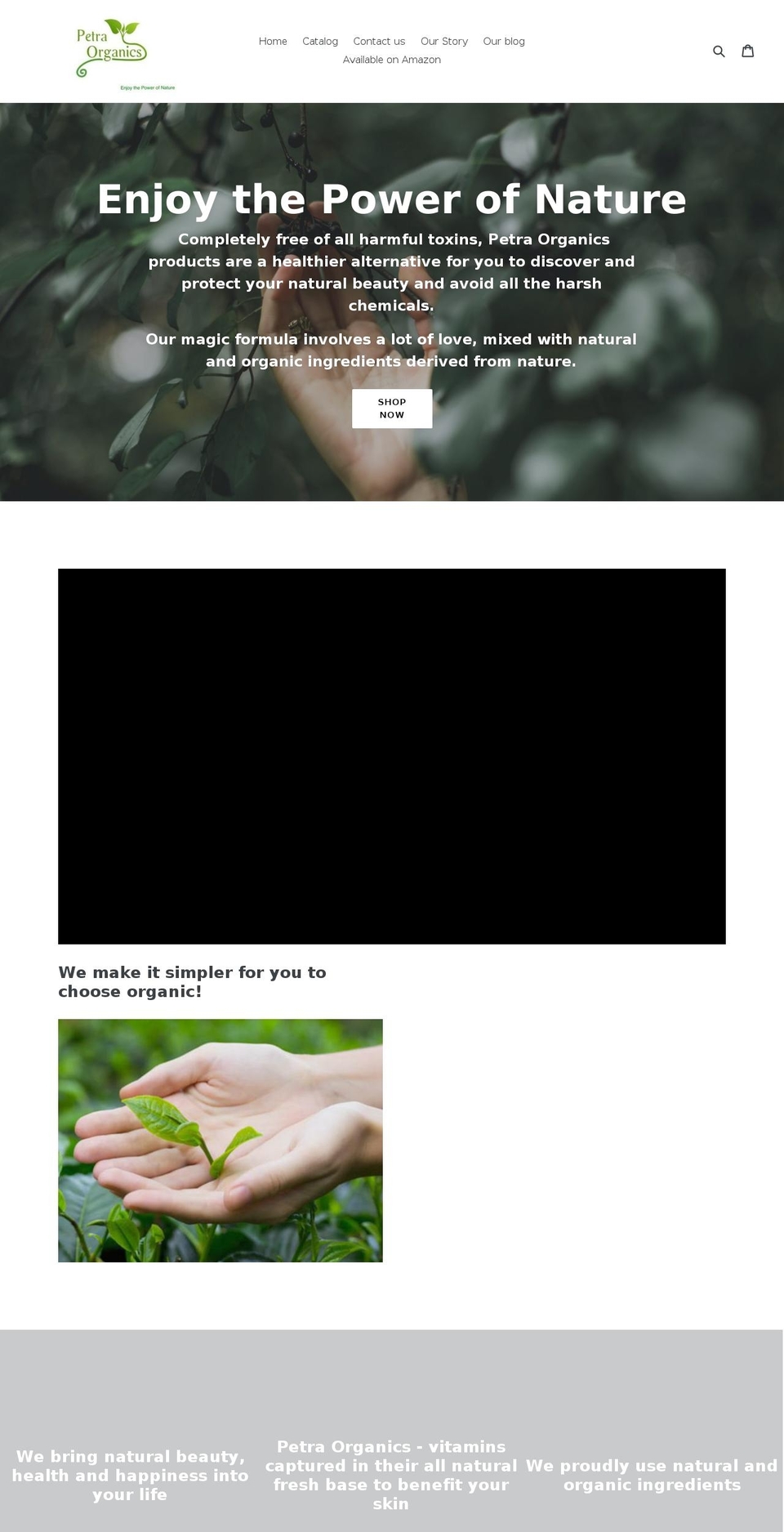 petraorganics.com shopify website screenshot