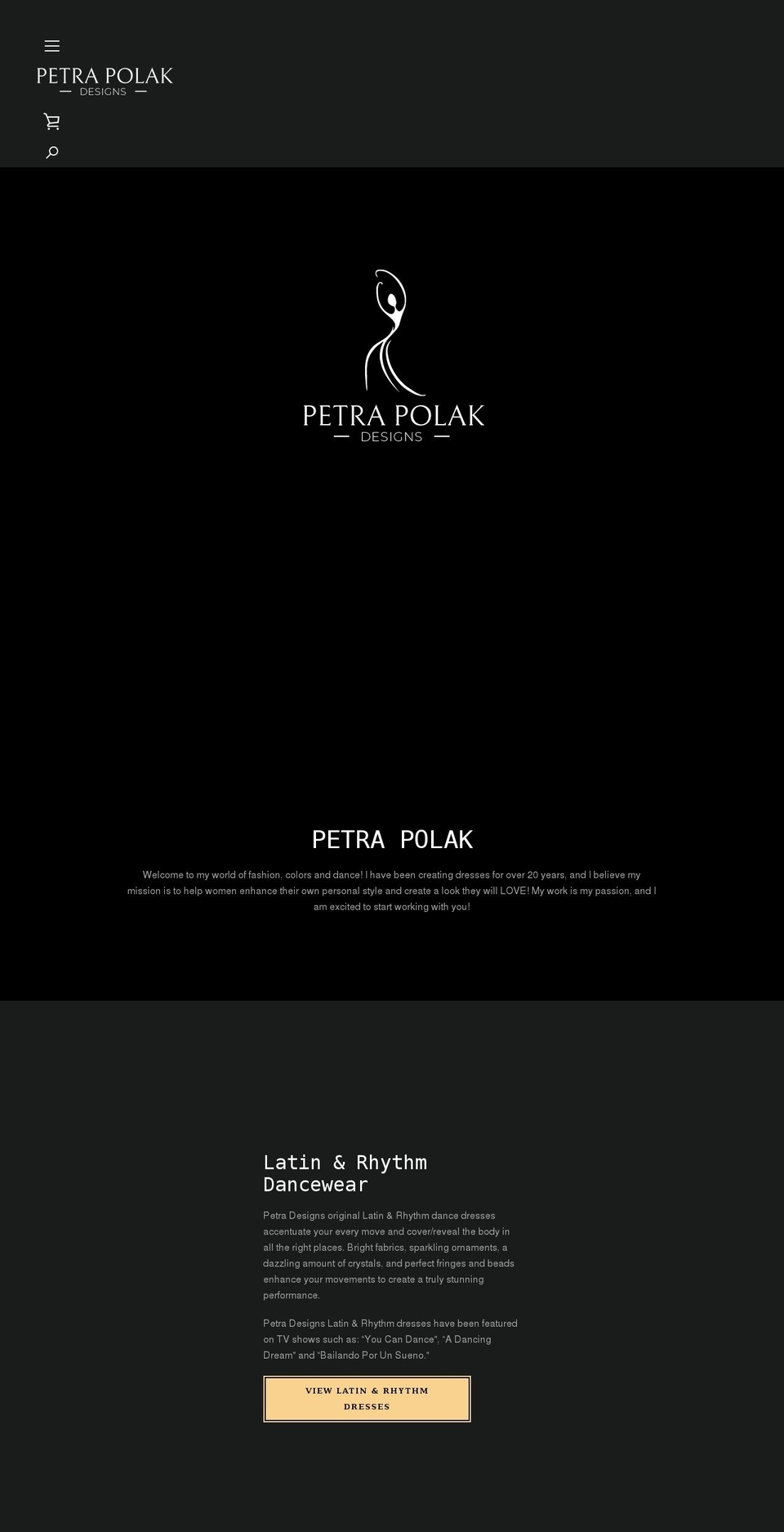 petrapolak.com shopify website screenshot