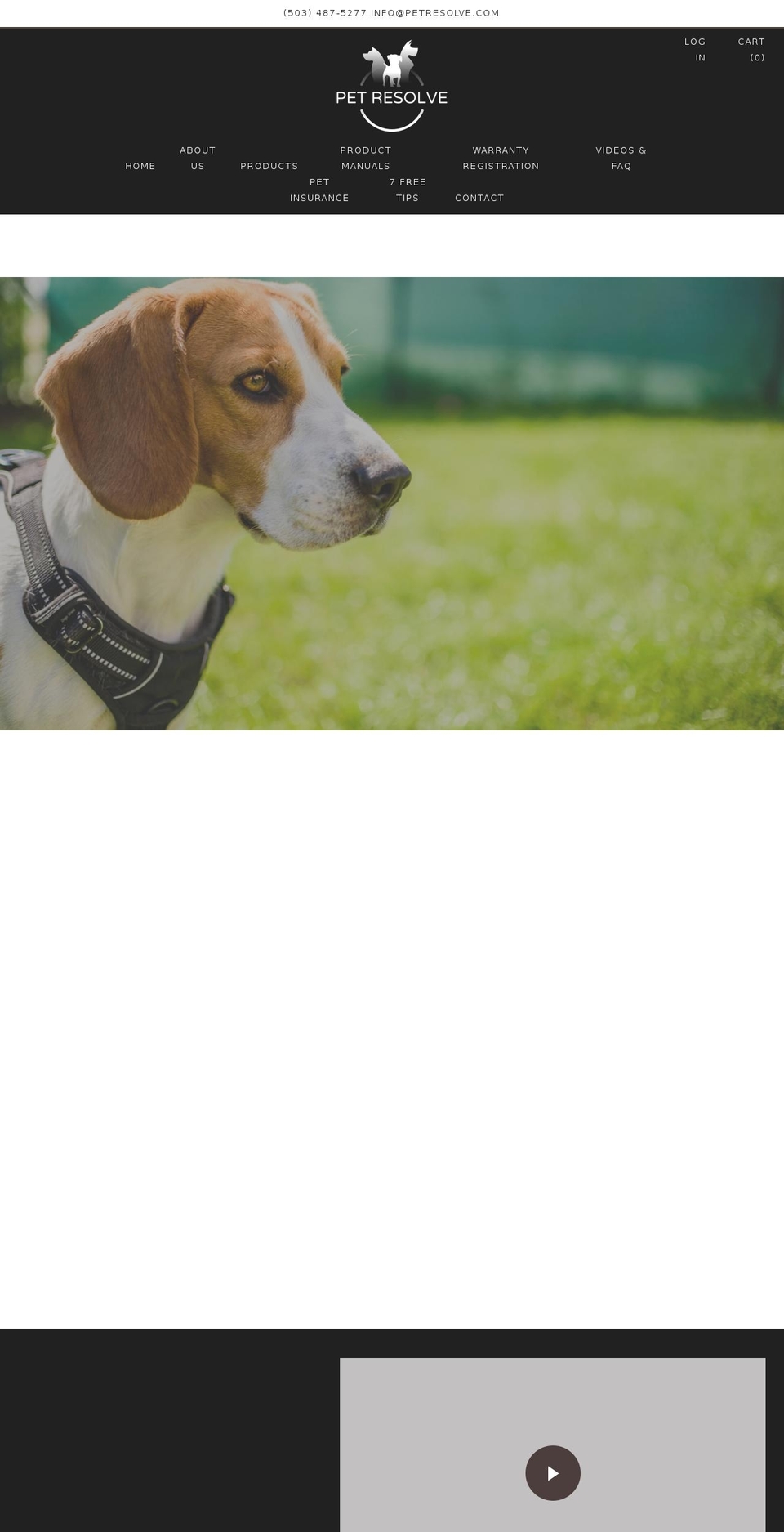 petresolve.com shopify website screenshot