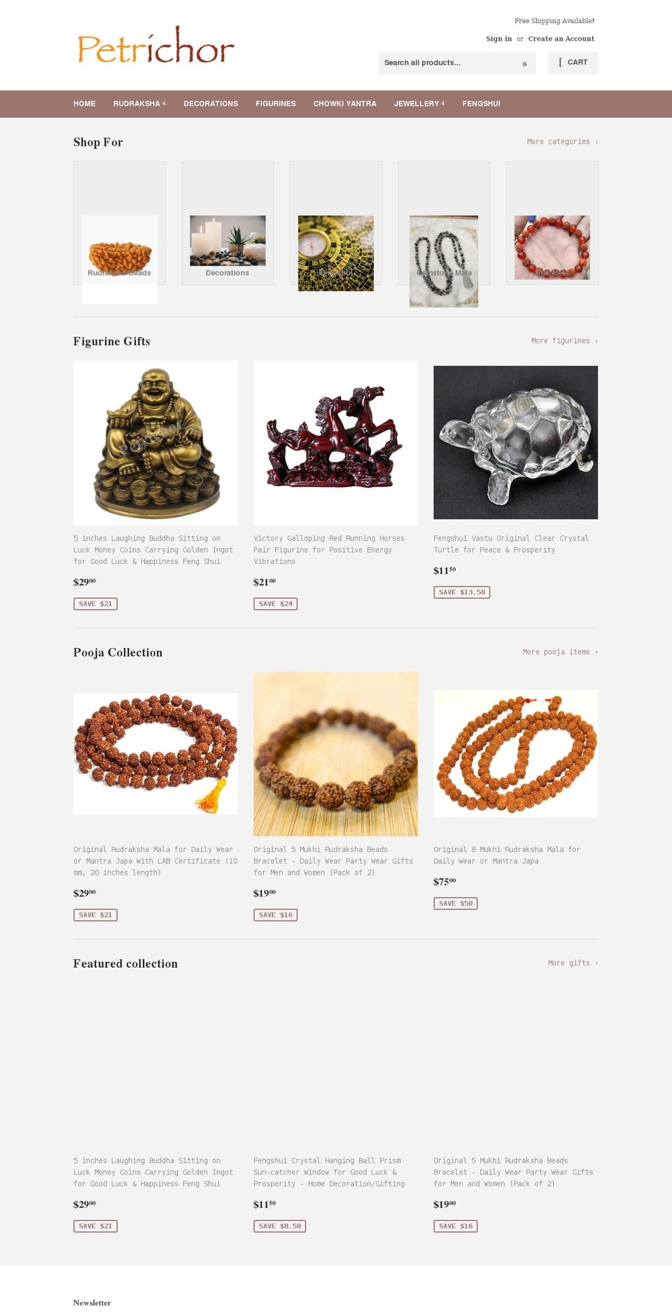 petrichor-shop.com shopify website screenshot