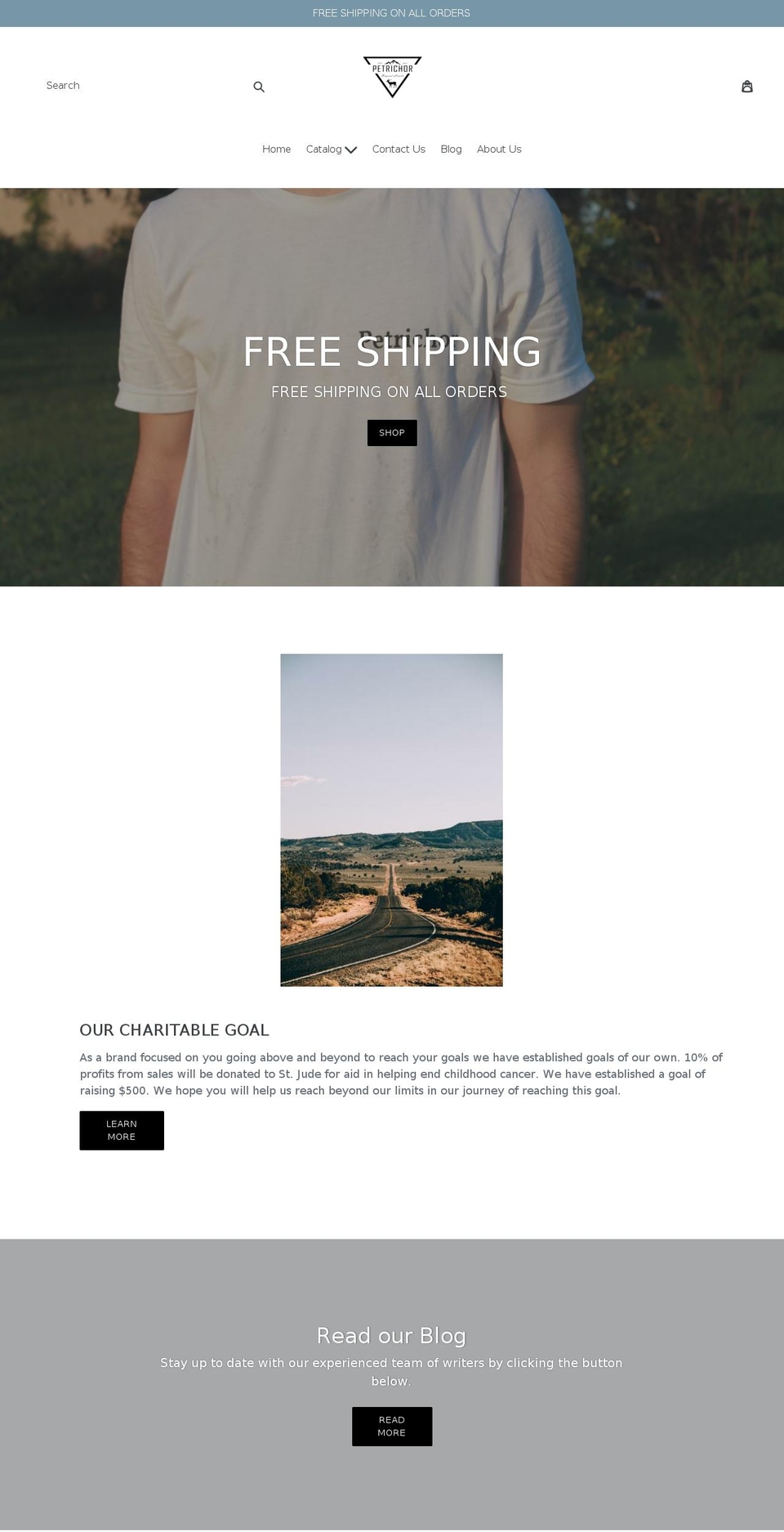 petrichorapparel.com — Shopify storefront screenshot