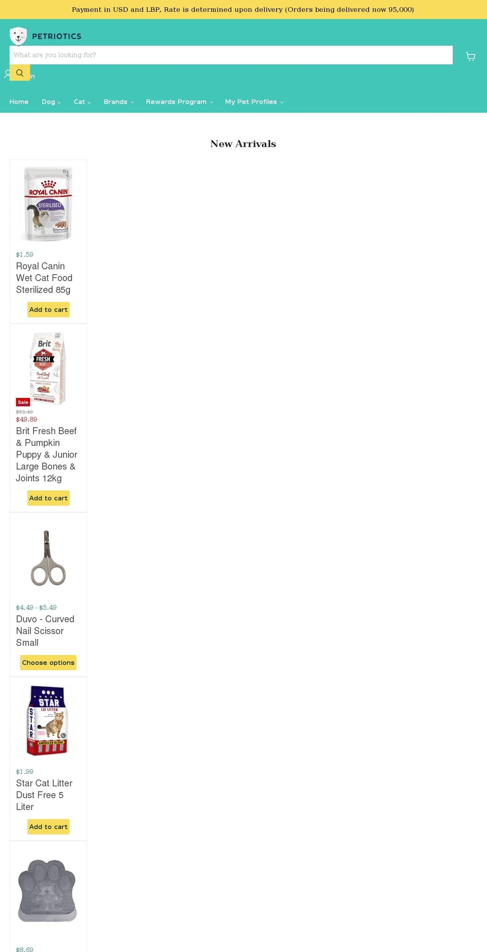 petriotics.com shopify website screenshot