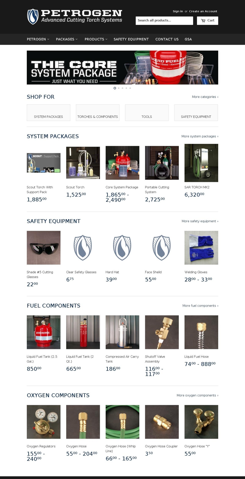 petrogen.us shopify website screenshot