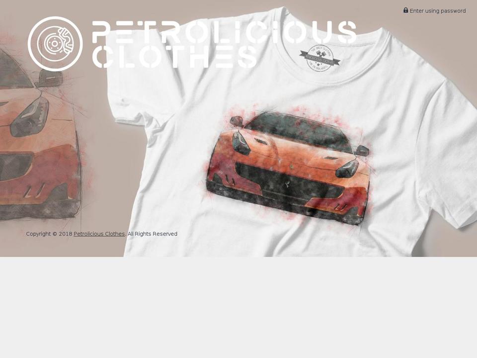 petroliciousclothes.com — Shopify storefront screenshot