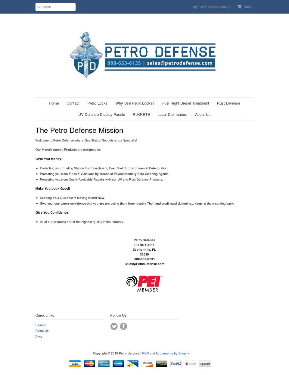 petrolocks.com — Shopify storefront screenshot