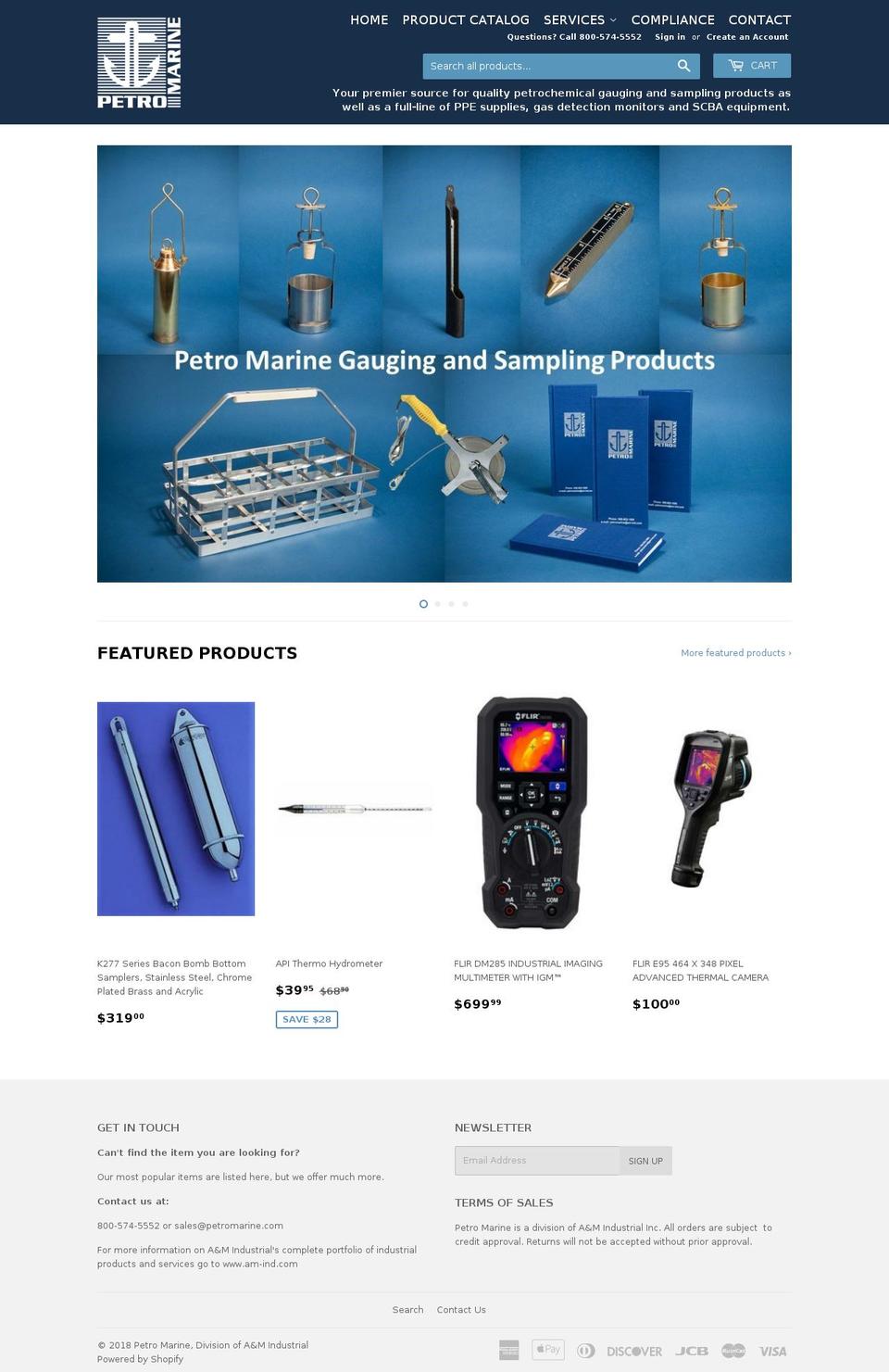 petromarine.com shopify website screenshot