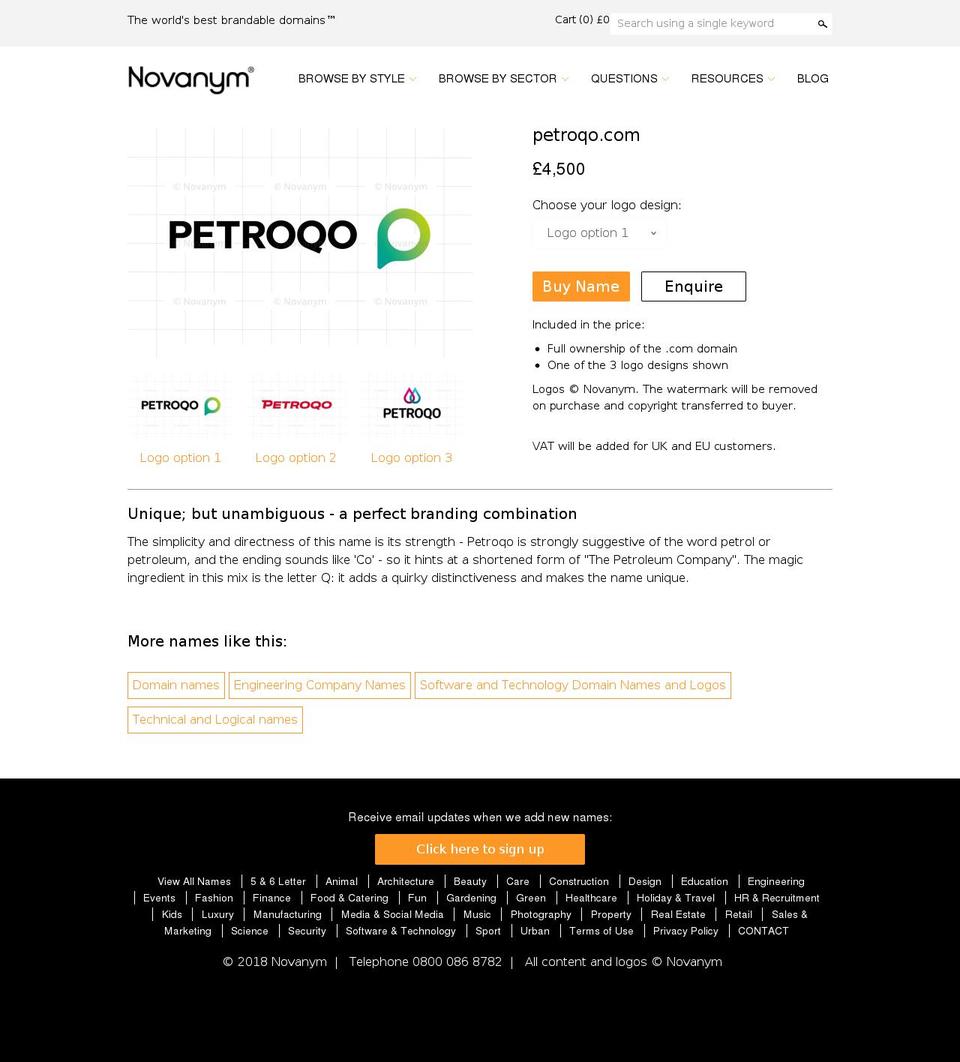 petroqo.com — Shopify storefront screenshot