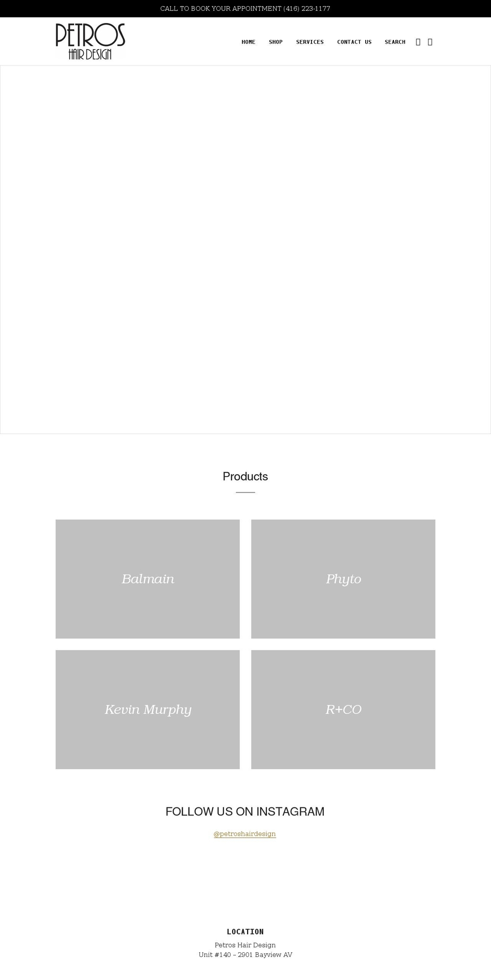 petros-hair.myshopify.com shopify website screenshot