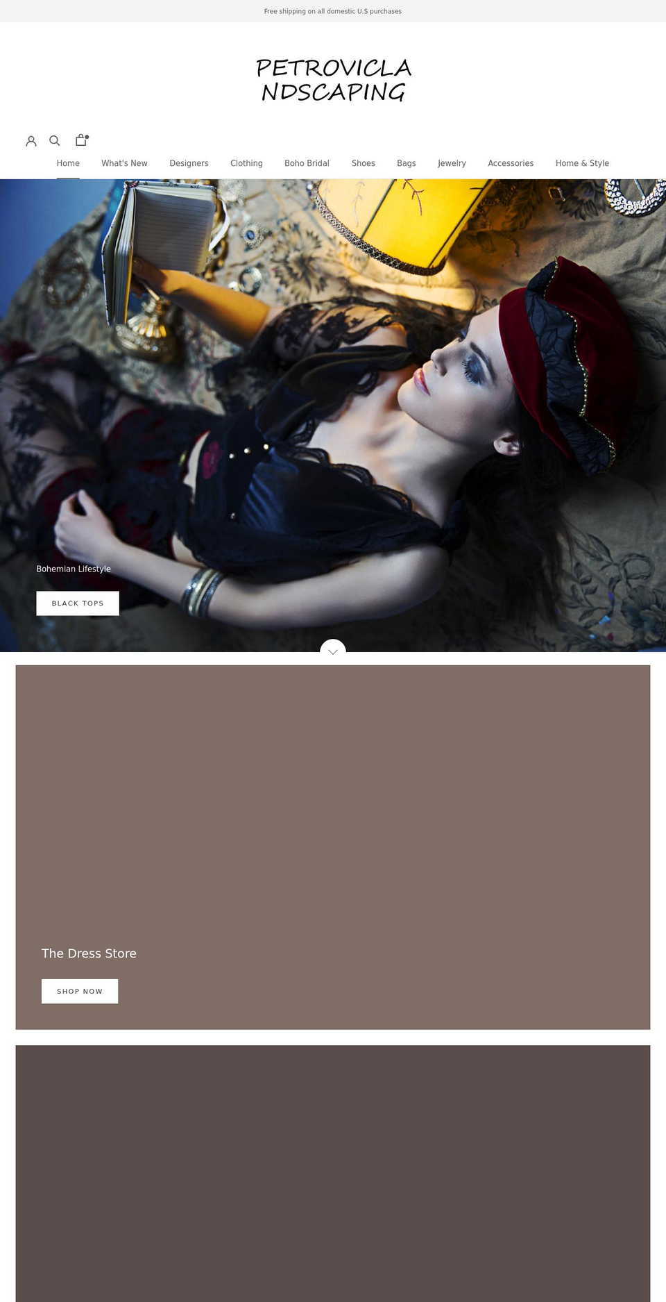 petroviclandscaping.com shopify website screenshot