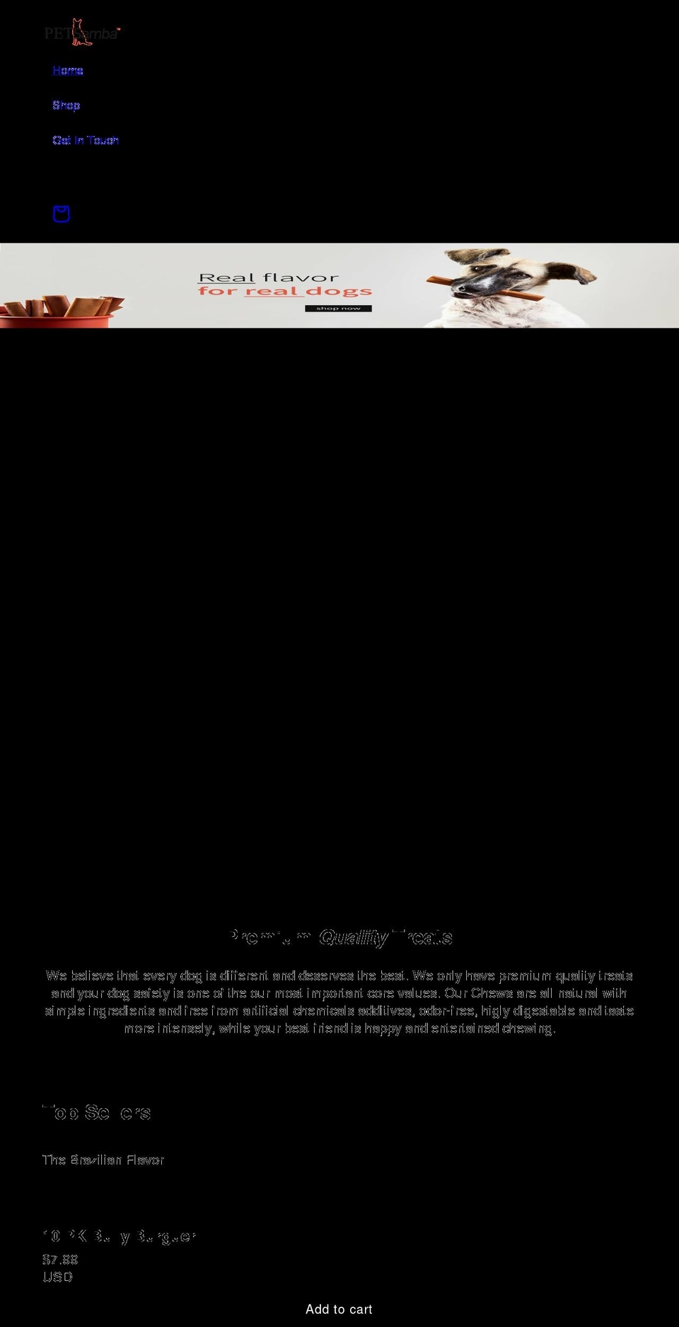 petsamba.com shopify website screenshot