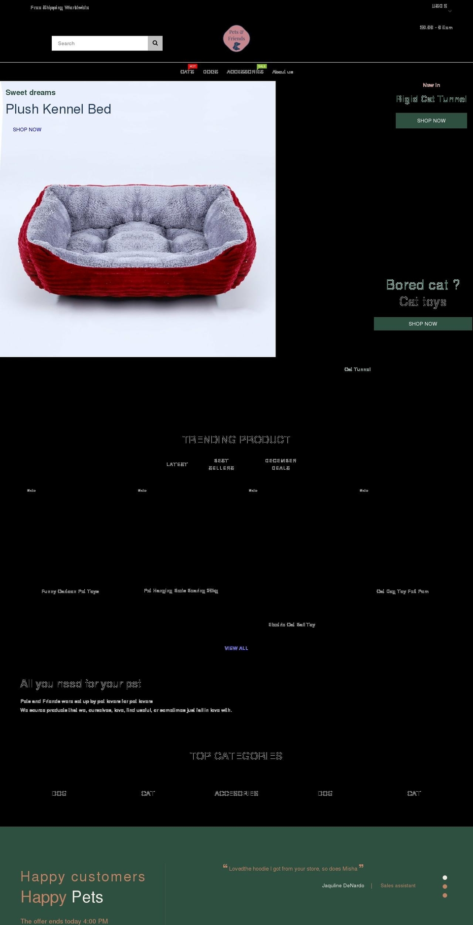 petsandfriends-store.com shopify website screenshot