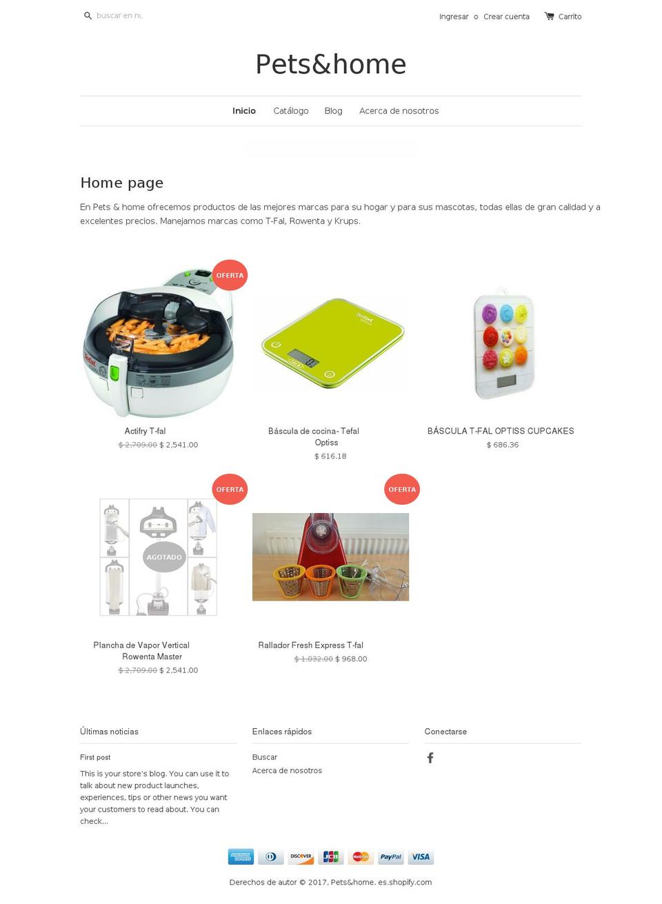 petsandhome.net shopify website screenshot