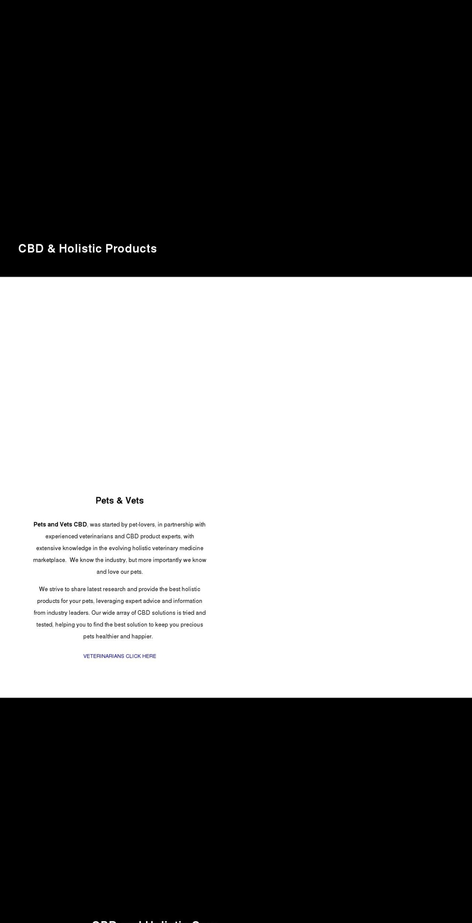 petsandvetscbd.com shopify website screenshot