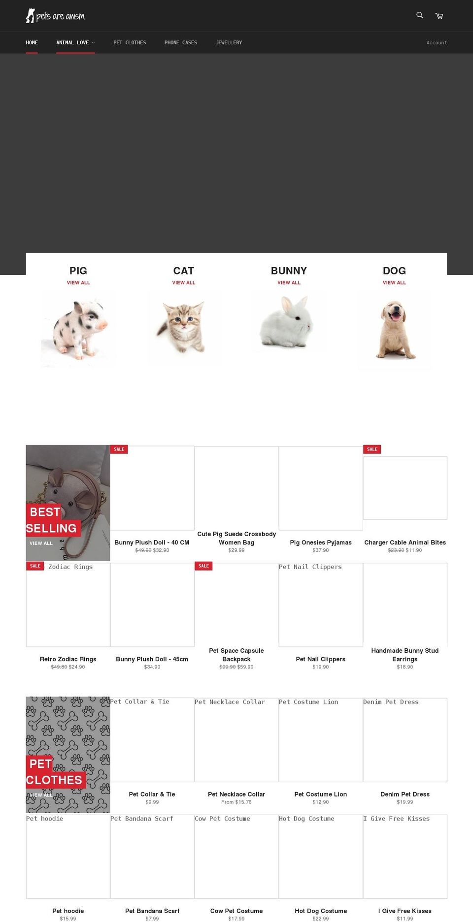 petsareawsm.com — Shopify storefront screenshot