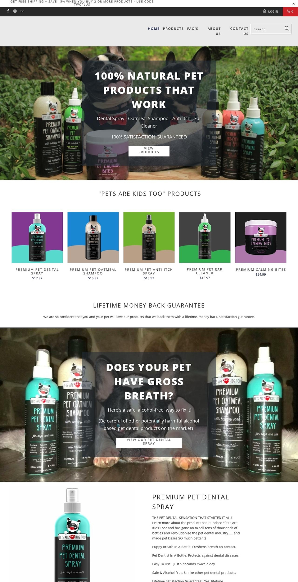 petsarekidstoo.com shopify website screenshot