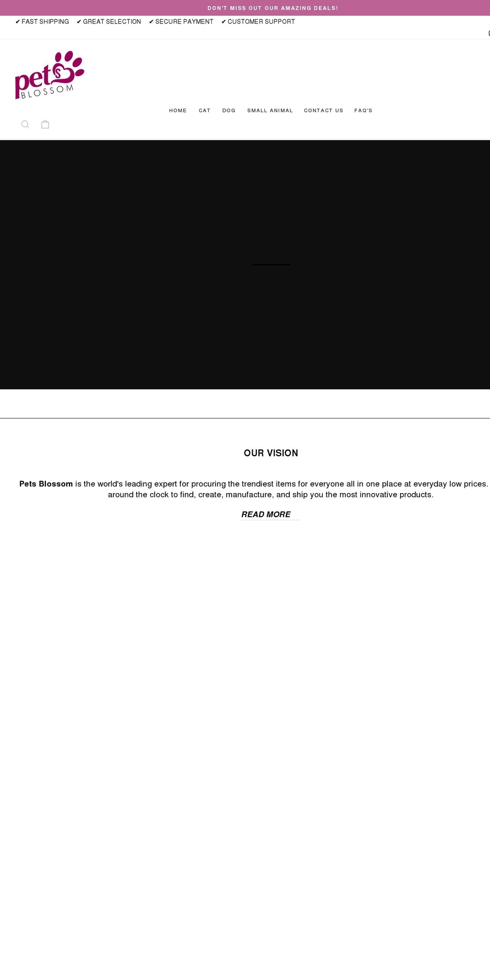 petsblossom.com shopify website screenshot