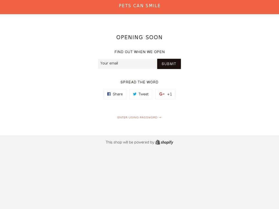 petscansmile.com — Shopify storefront screenshot