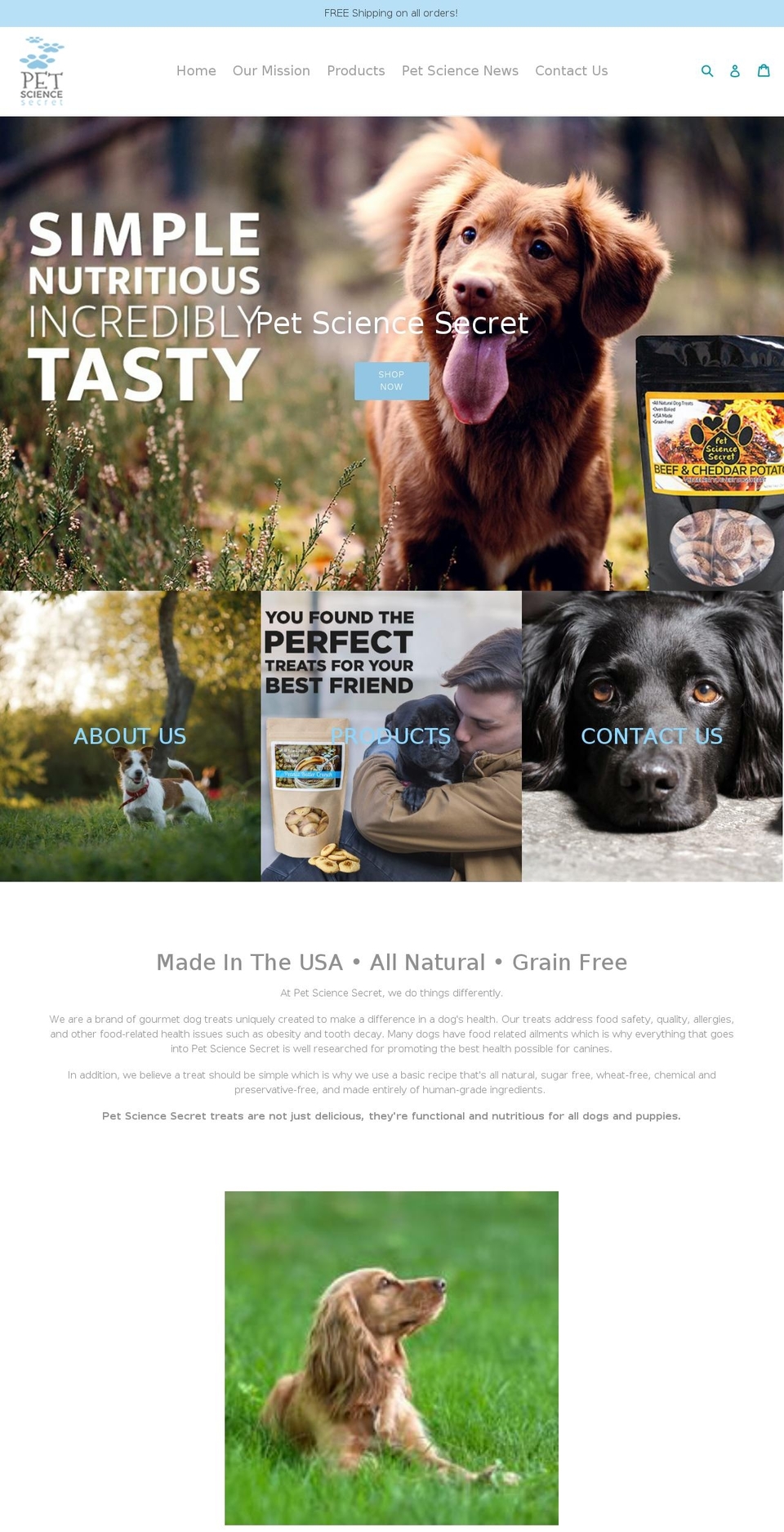 petsciencesecret.com — Shopify storefront screenshot