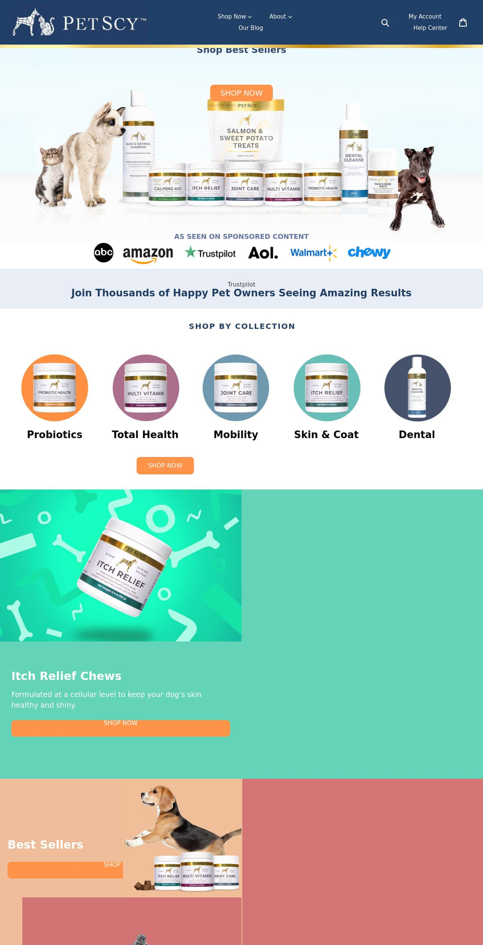 petscy.com shopify website screenshot