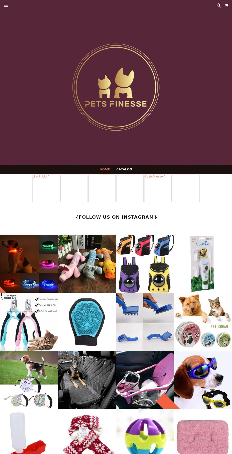 petsfinesse.com — Shopify storefront screenshot