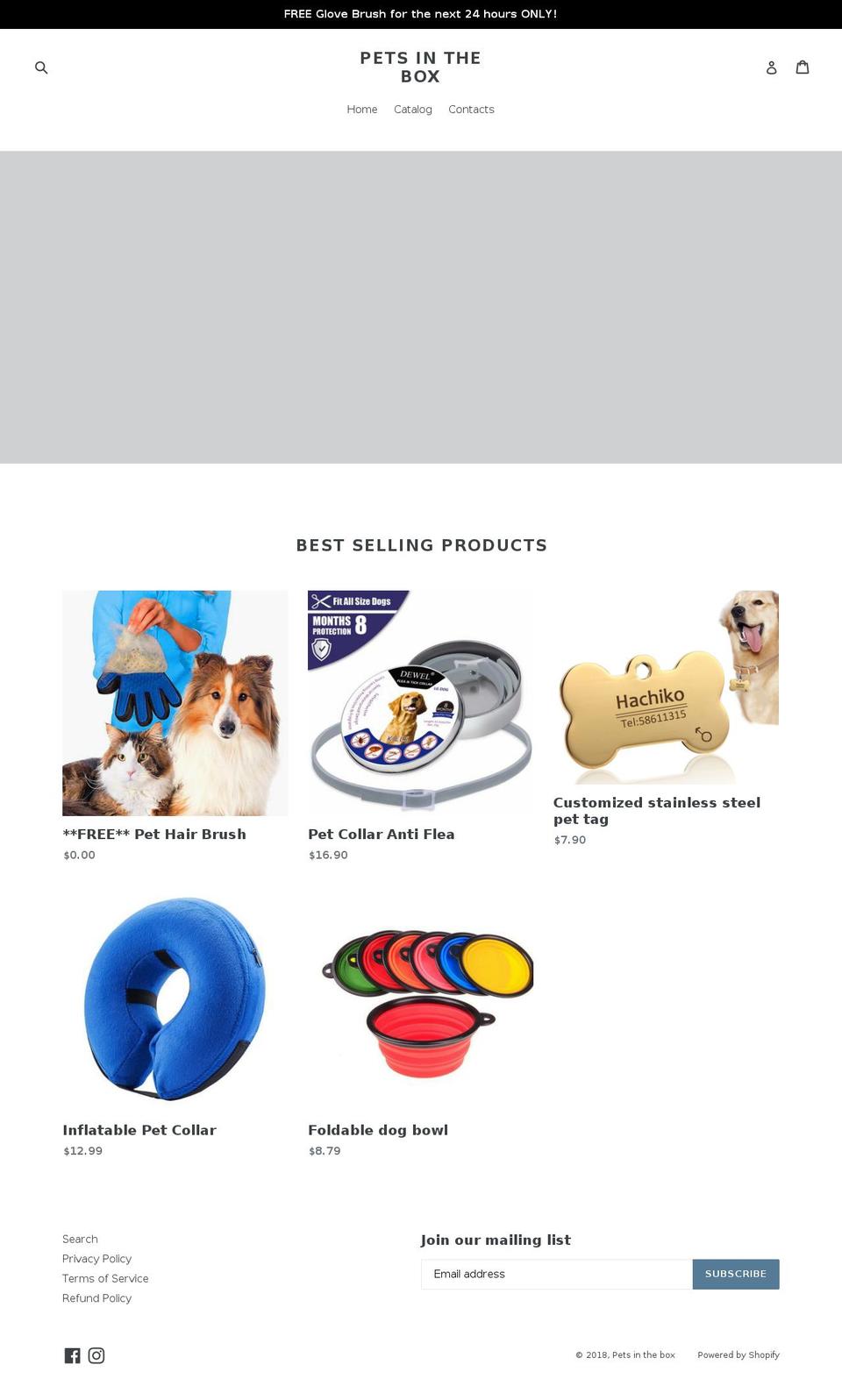 petsinthebox.com — Shopify storefront screenshot