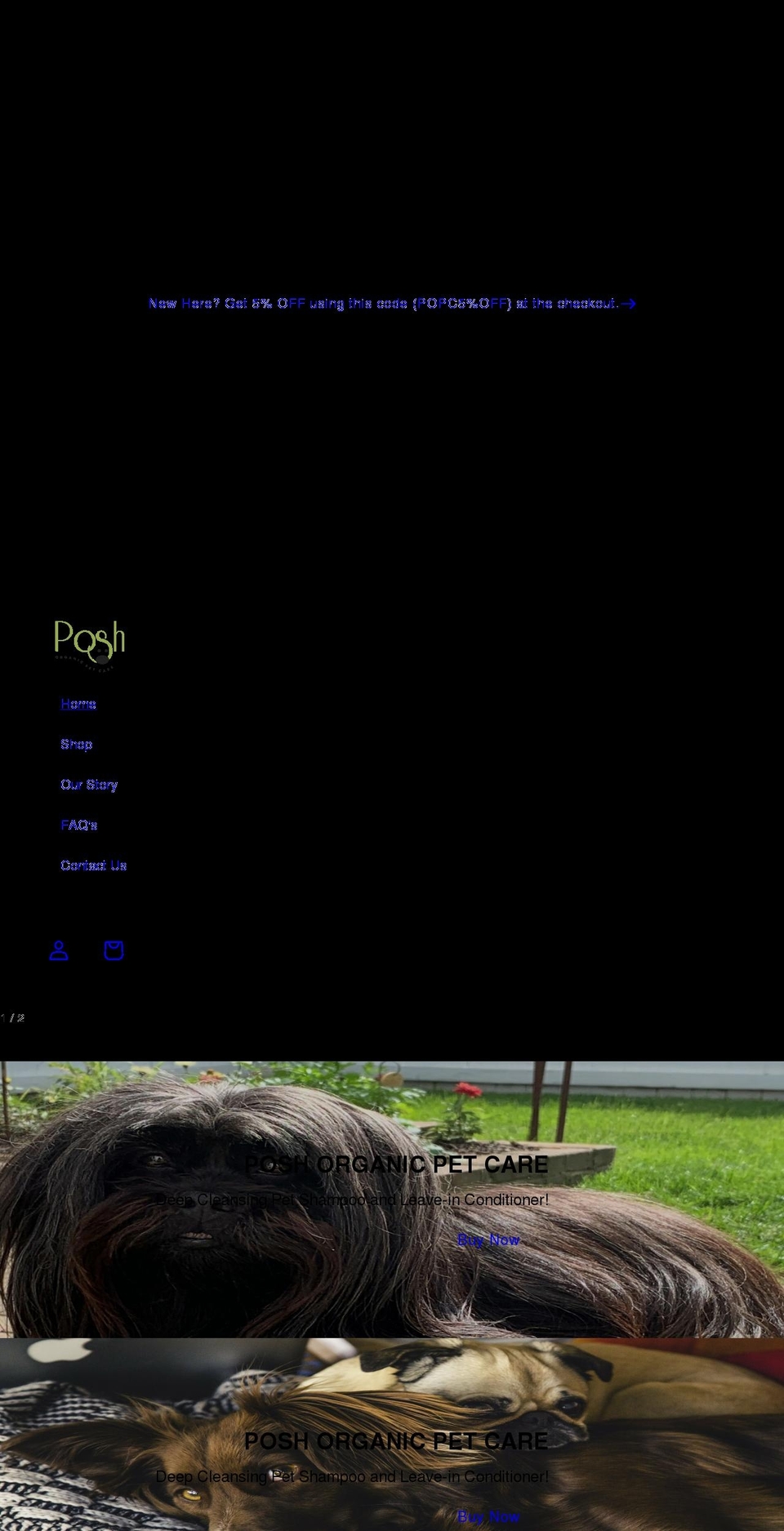 petsloveposh.com shopify website screenshot