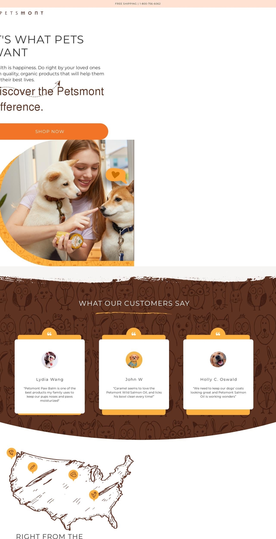 petsmont.com shopify website screenshot