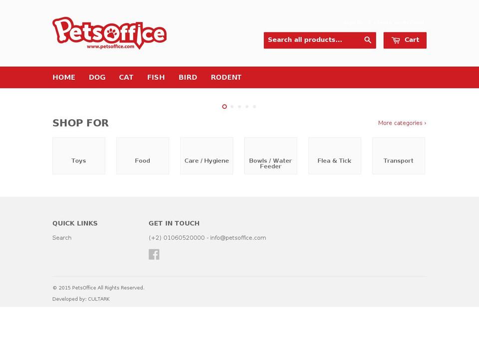 petsoffice.com shopify website screenshot